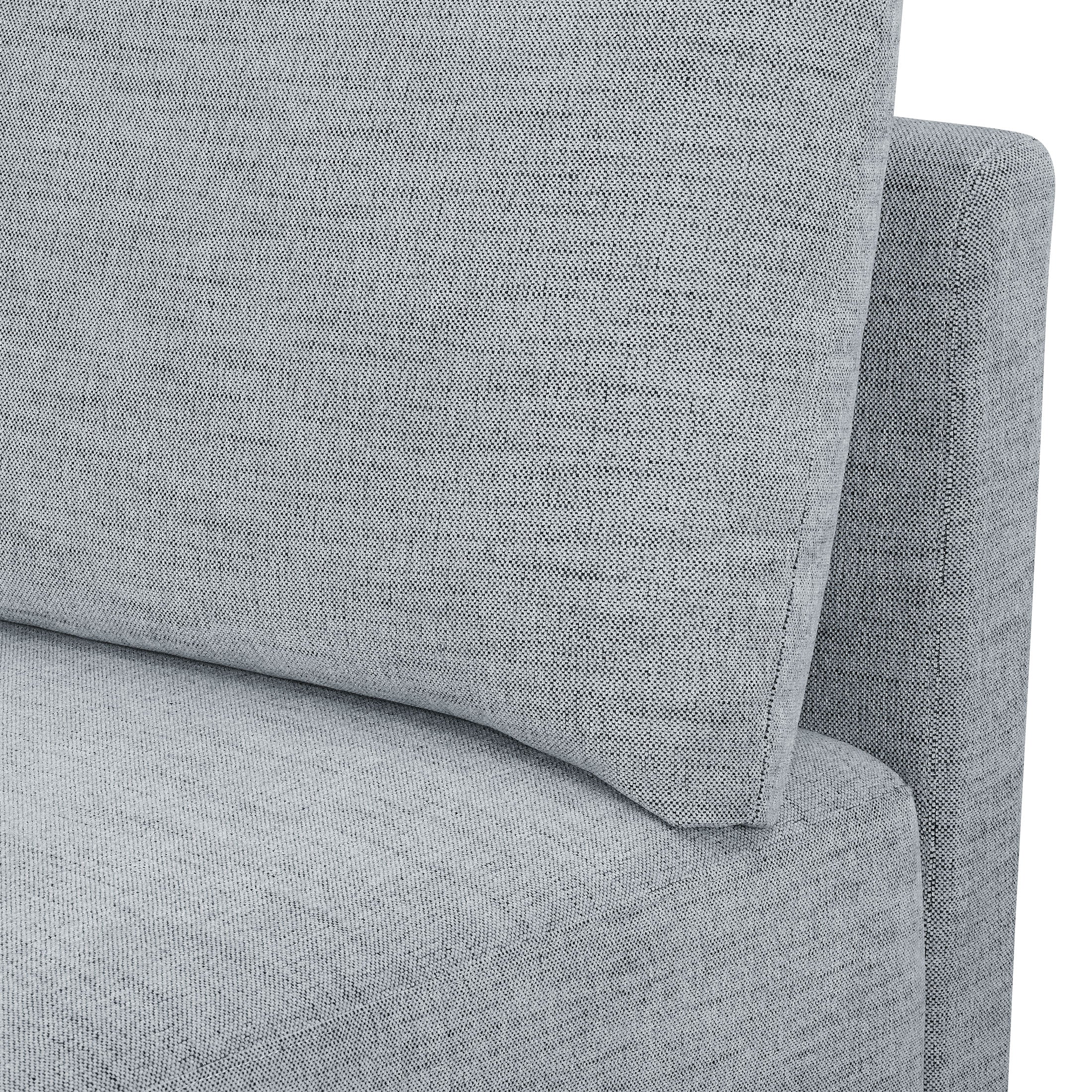 Drew Modular Sectional Sofa with Ottoman by Drew Barrymore. Gray Fabric - Image 4