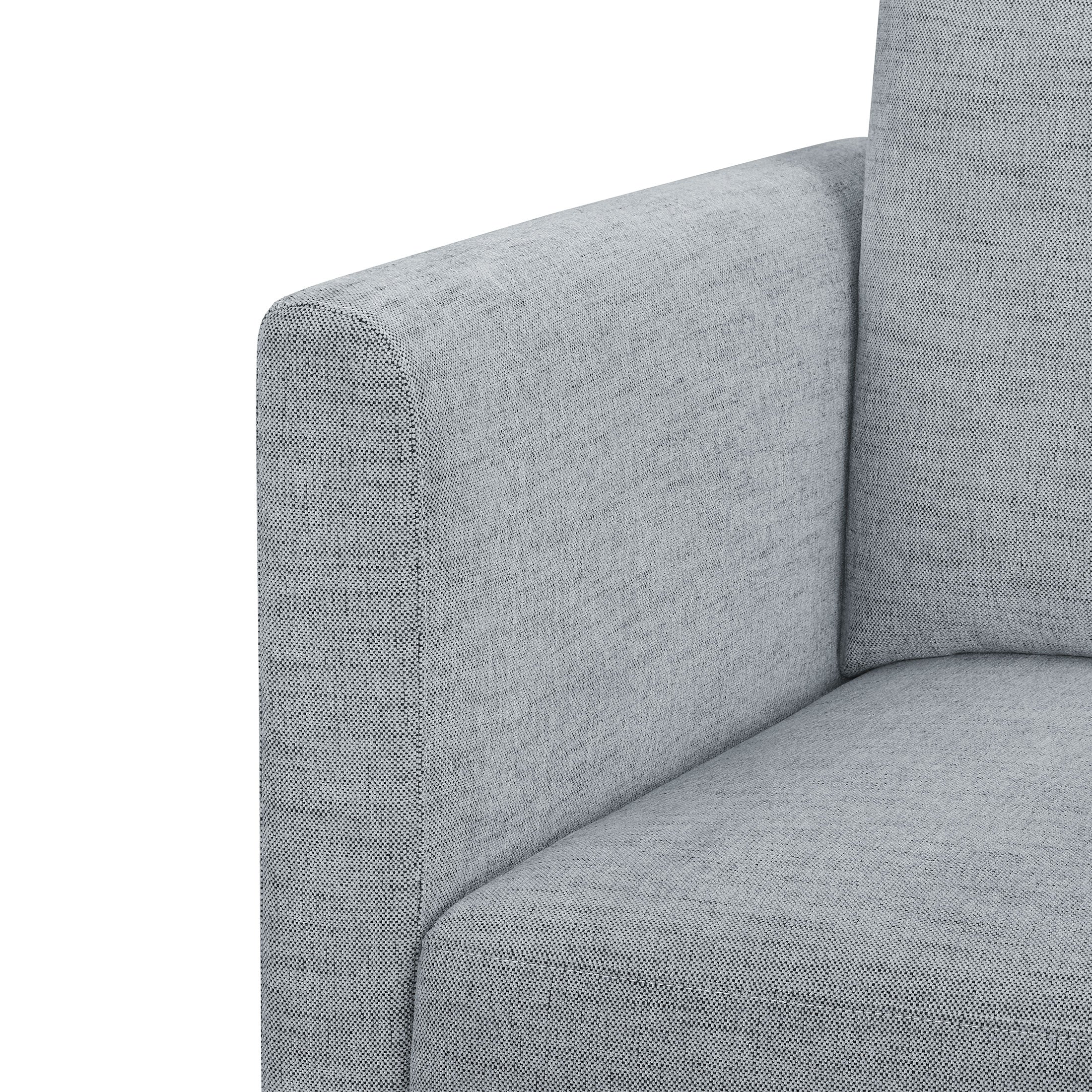 Drew Modular Sectional Sofa with Ottoman by Drew Barrymore. Gray Fabric - Image 5