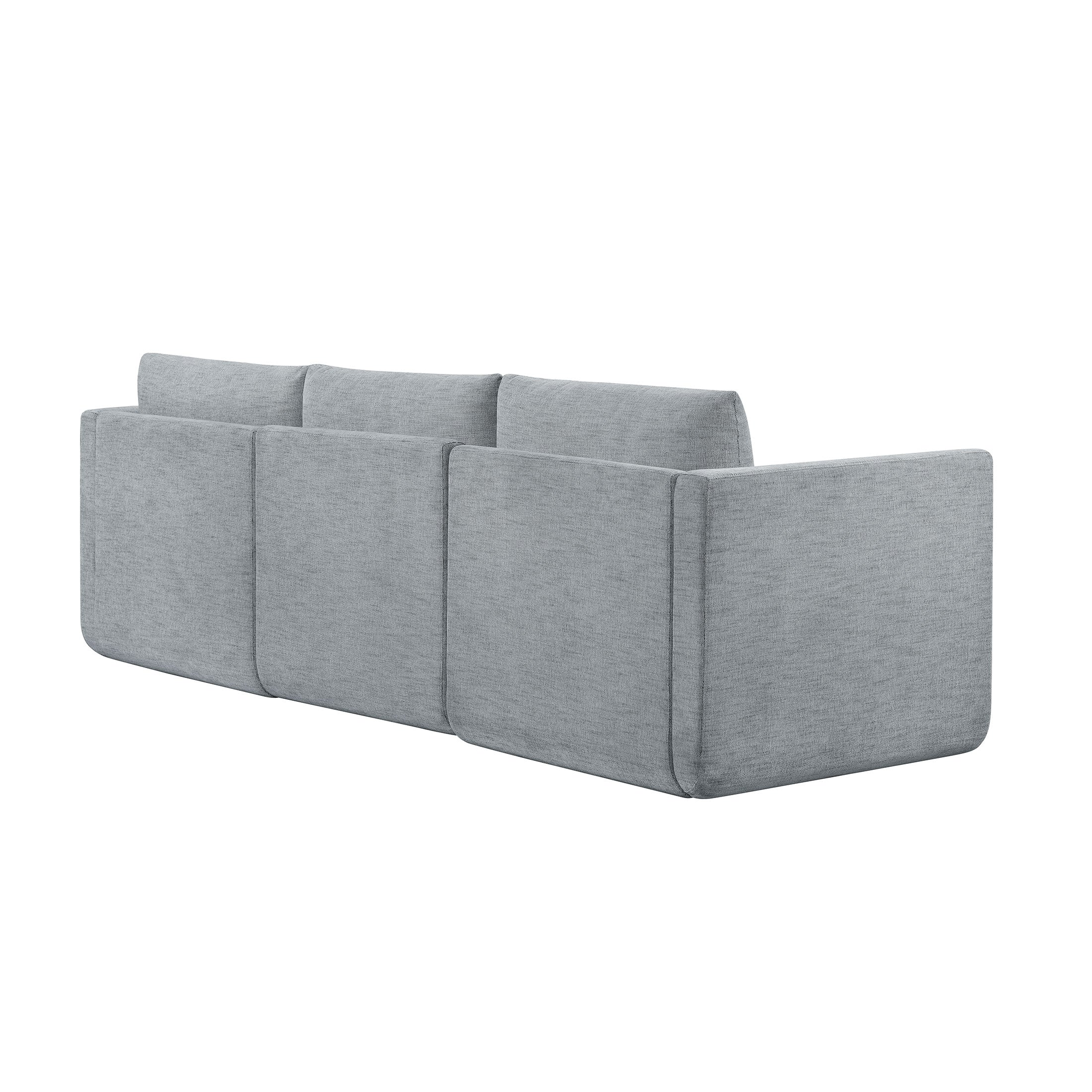 Drew Modular Sectional Sofa with Ottoman by Drew Barrymore. Gray Fabric - Image 8