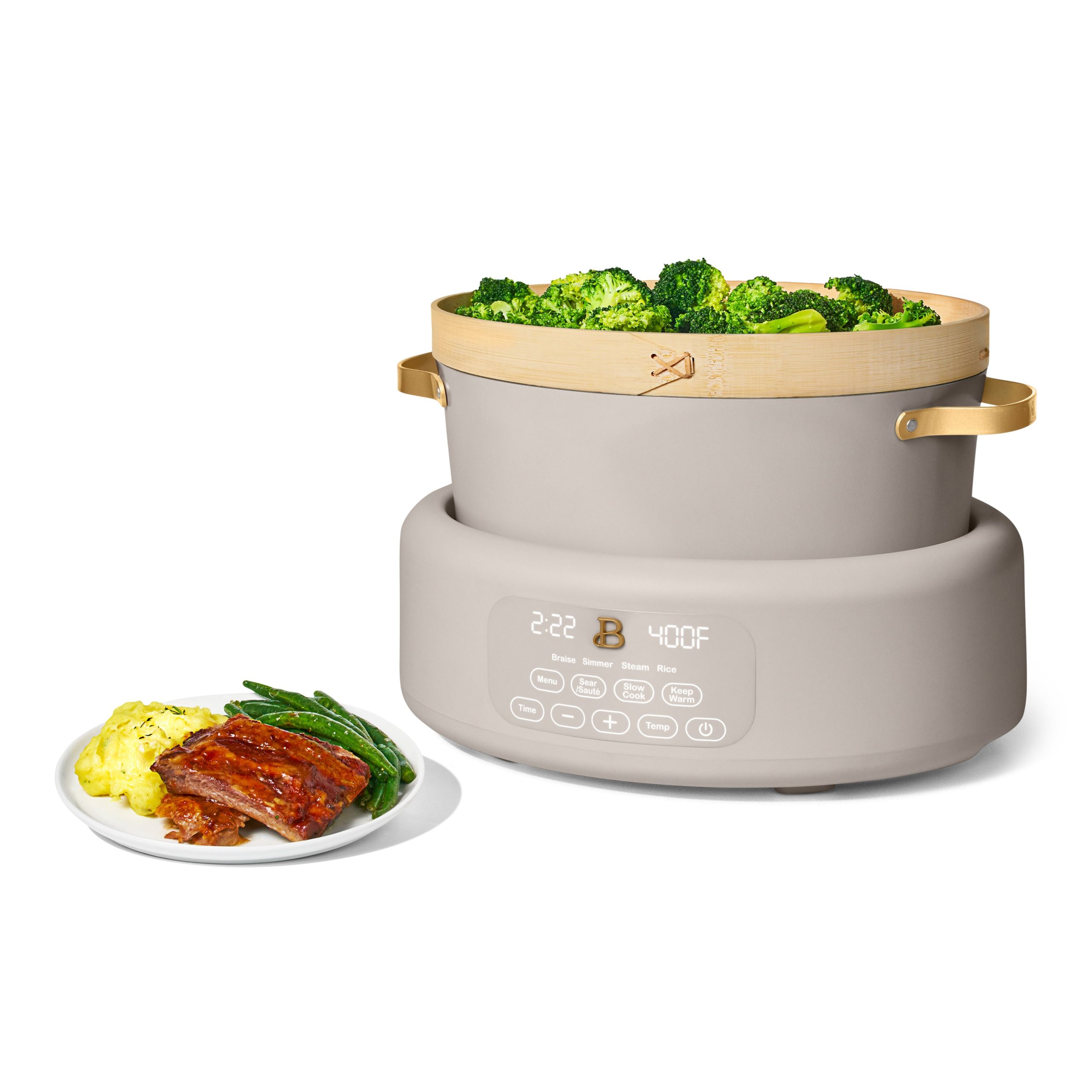Beautiful 8.0 QT 10-in-1 Prog Multi-cooker w/ Bamboo Steamer - Image 15