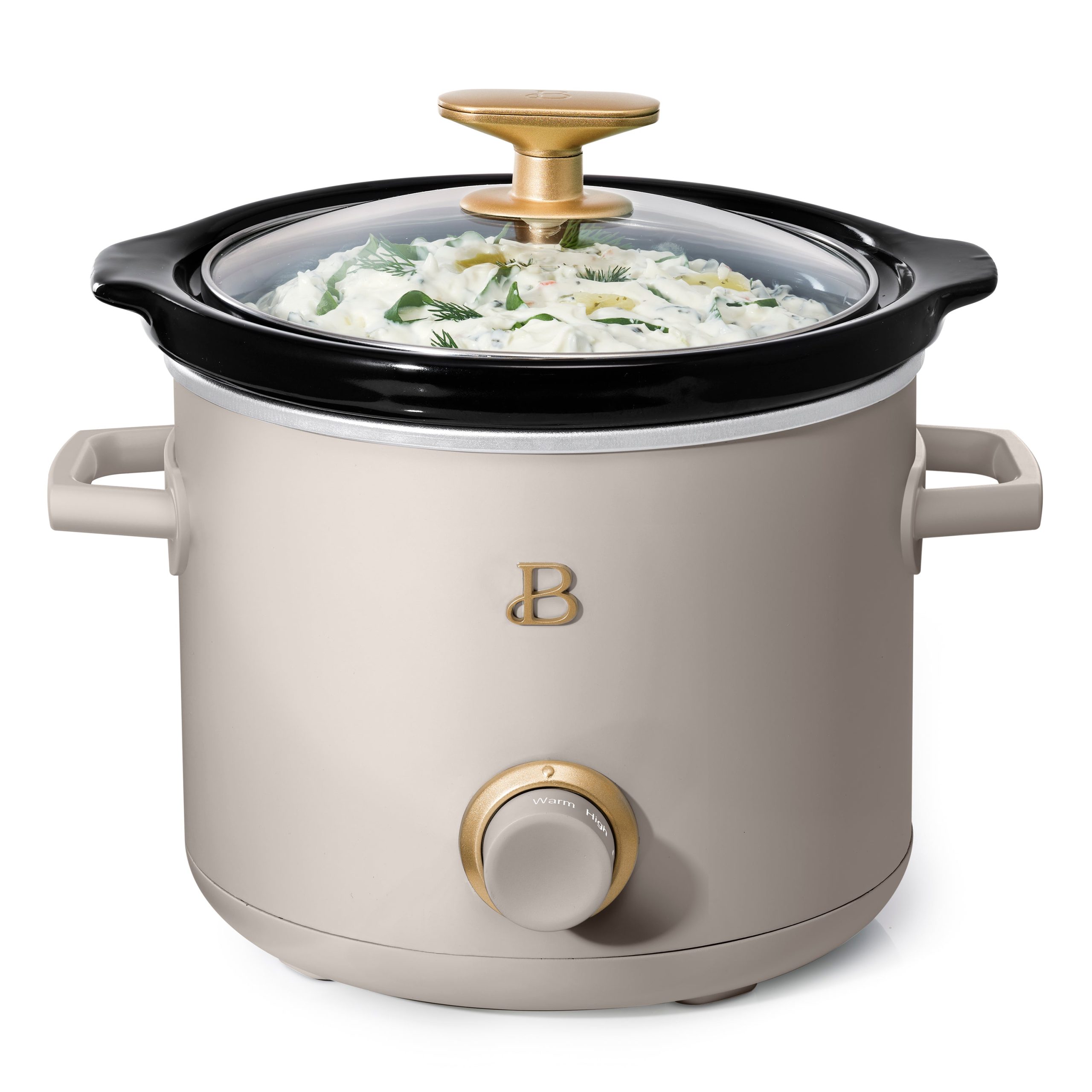 2 Qt Manual Slow Cooker. 2-Pack. Thyme Green and Porcini Taupe - Image 3