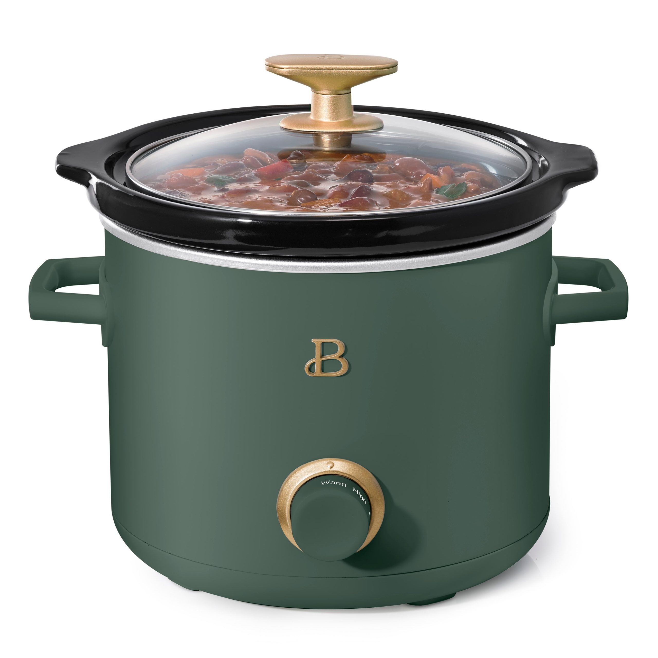 2 Qt Manual Slow Cooker. 2-Pack. Thyme Green and Porcini Taupe - Image 4