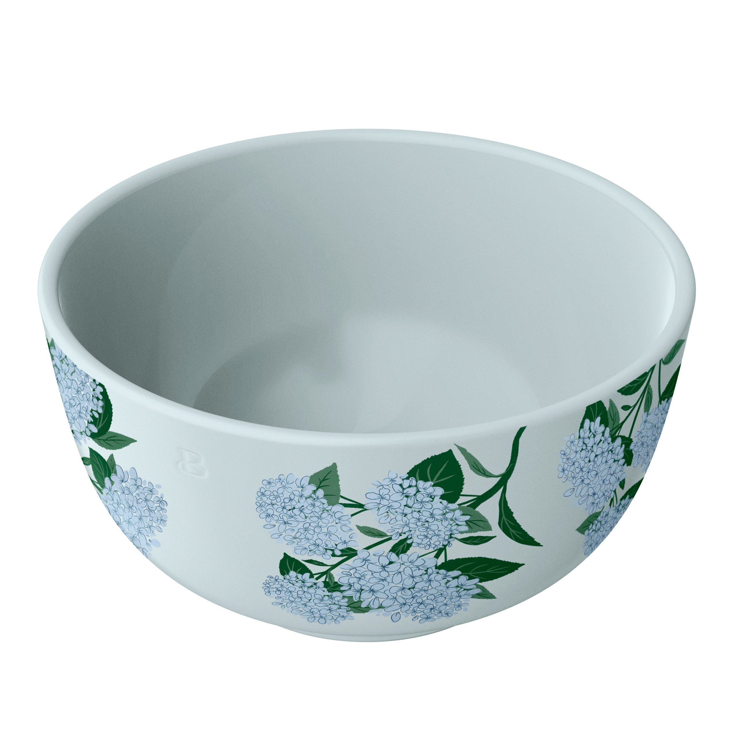 4qt Stoneware Batter Mixing Bowl. Hydrangea Floral - Image 2