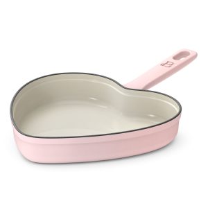 10 Enameled Cast Iron Heart Skillet. Pink Champagne by Drew Barrymore
