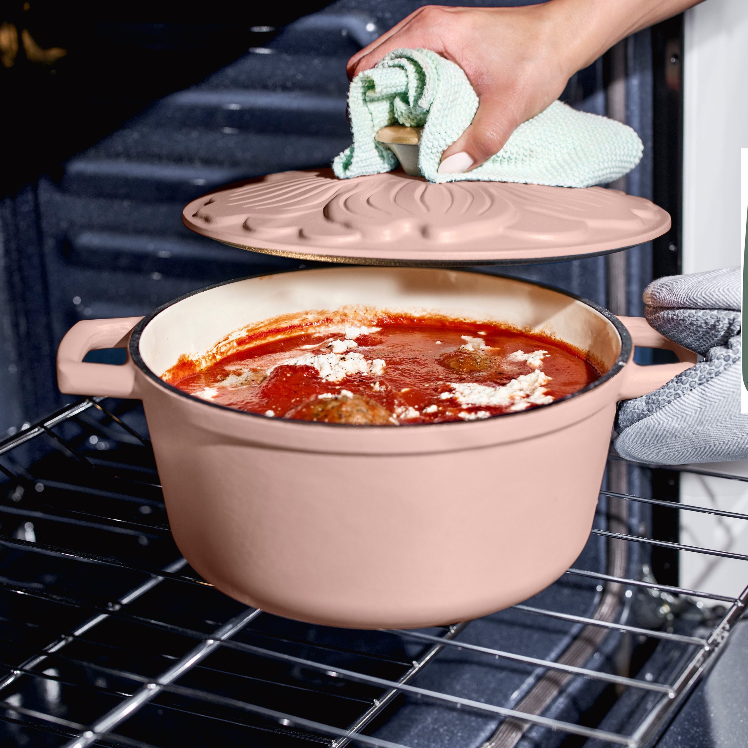 4qt Enamel Cast Iron Dutch Oven with Petal Lid - Image 23