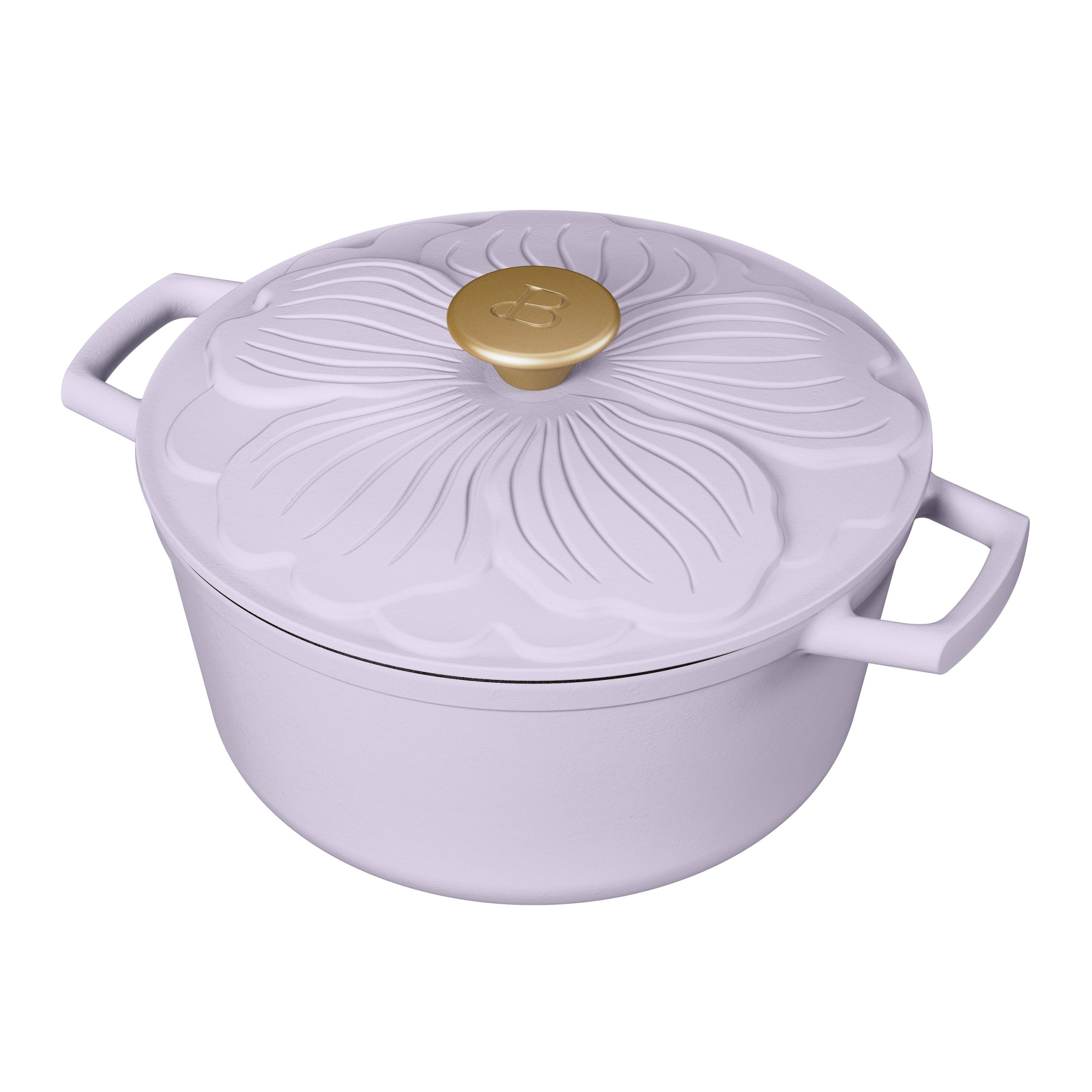 4qt Enamel Cast Iron Dutch Oven with Petal Lid - Image 18