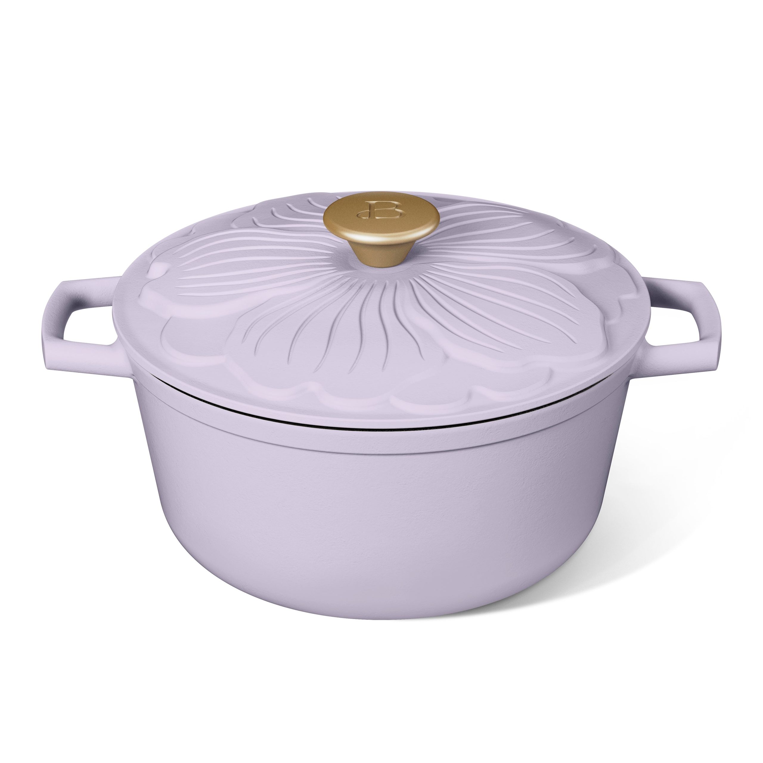 4qt Enamel Cast Iron Dutch Oven with Petal Lid - Image 16
