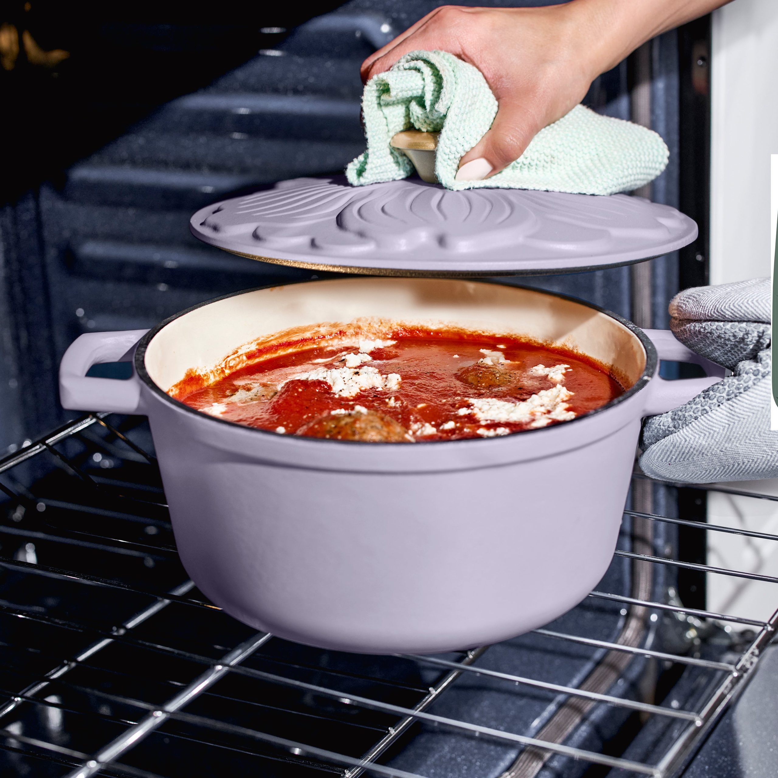 4qt Enamel Cast Iron Dutch Oven with Petal Lid - Image 14