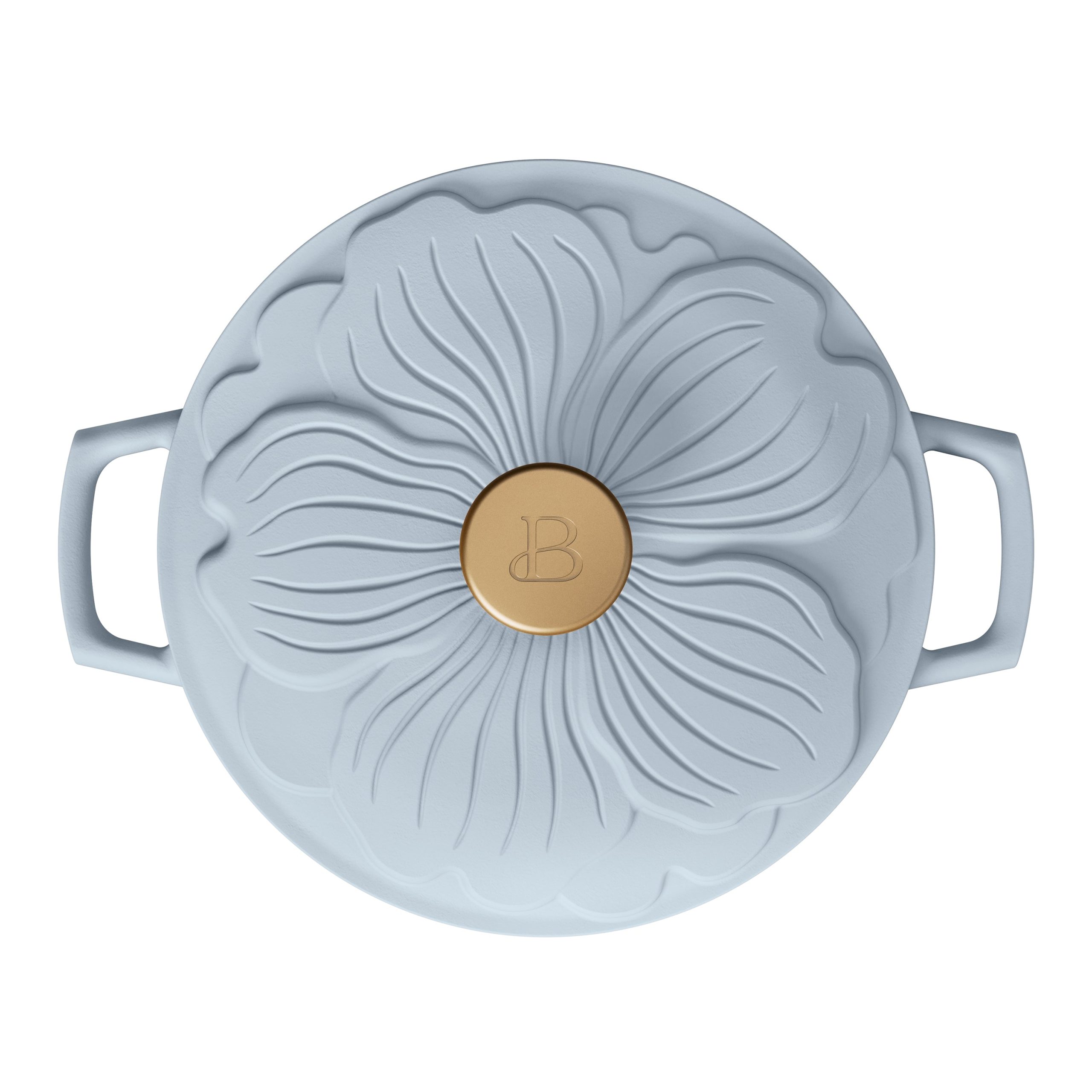 4qt Enamel Cast Iron Dutch Oven with Petal Lid - Image 8