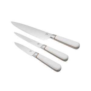 3-Piece Soft Grip Stainless Steel Chef Knife Set