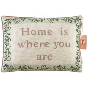 Needlepoint Decorative Pillow. Home is where you are