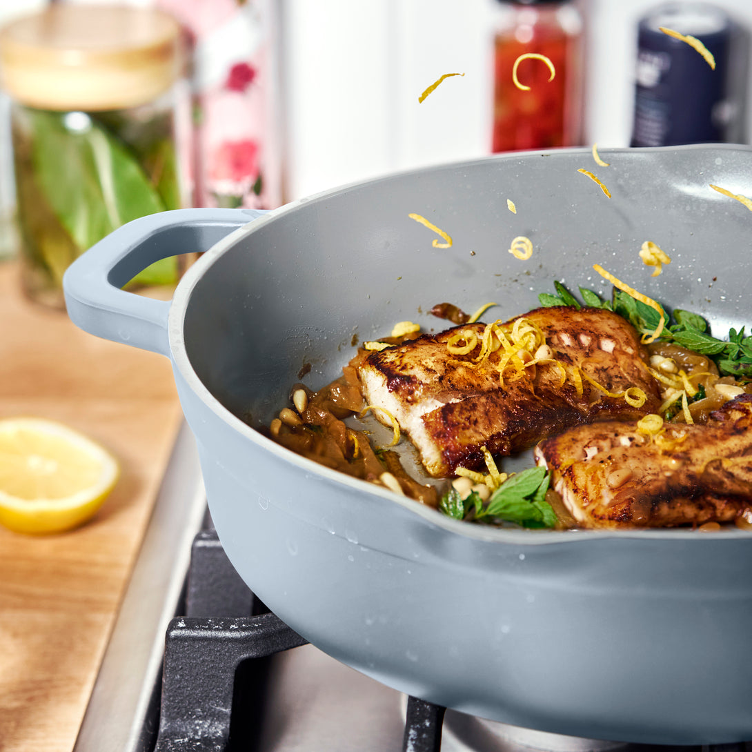 Beautiful  4qt Ceramic Non-stick Hero Pan . 3pc Set - Image 15